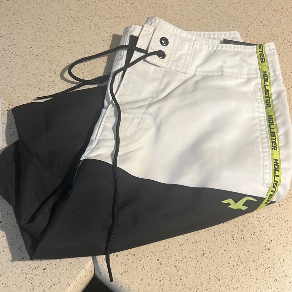 Hollister Boardshorts Swim Mens 26 Waist White Multicolor
